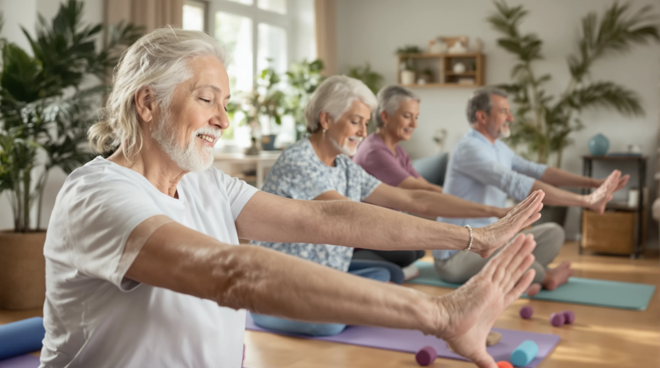 Gym douce senior : les 7 exercices faciles pour rester autonome à la maison