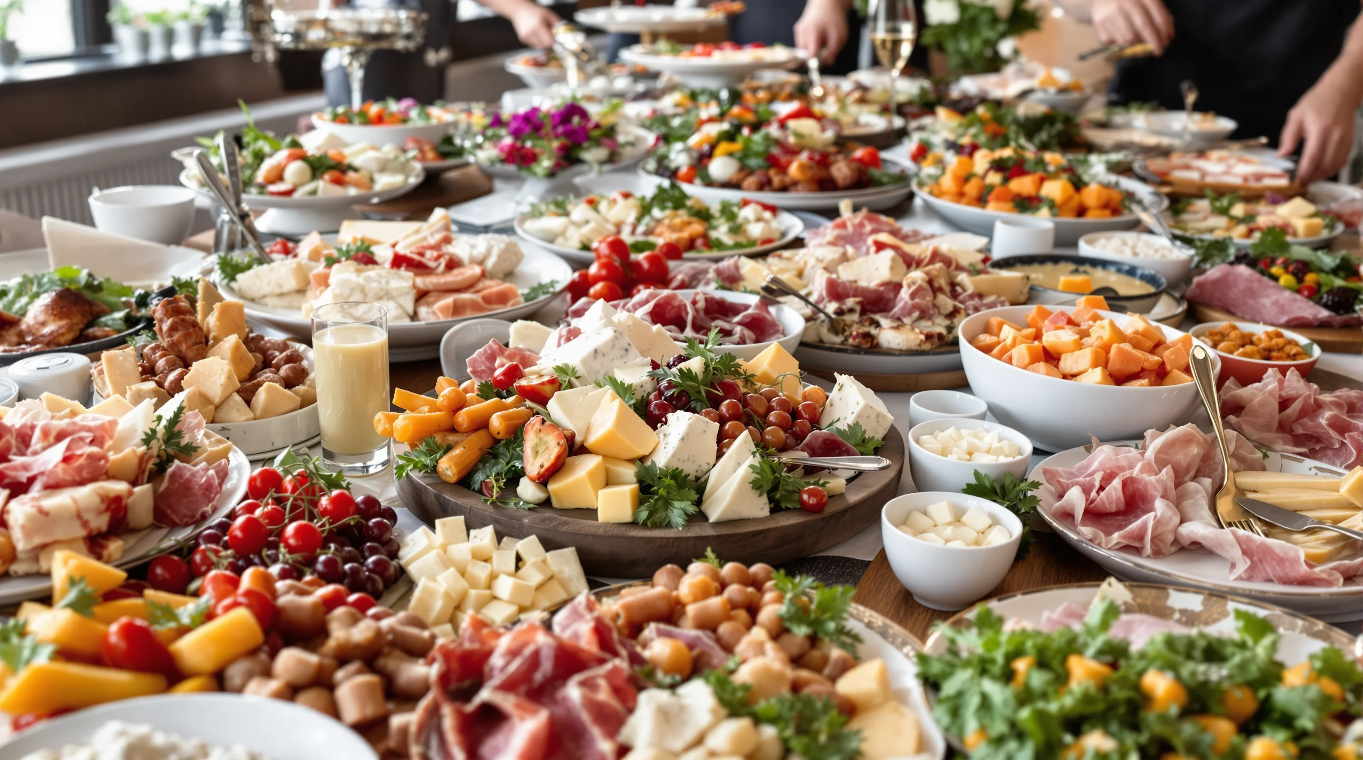 Quantité pour un buffet froid 60 personnes : les indispensables à prévoir sans erreur